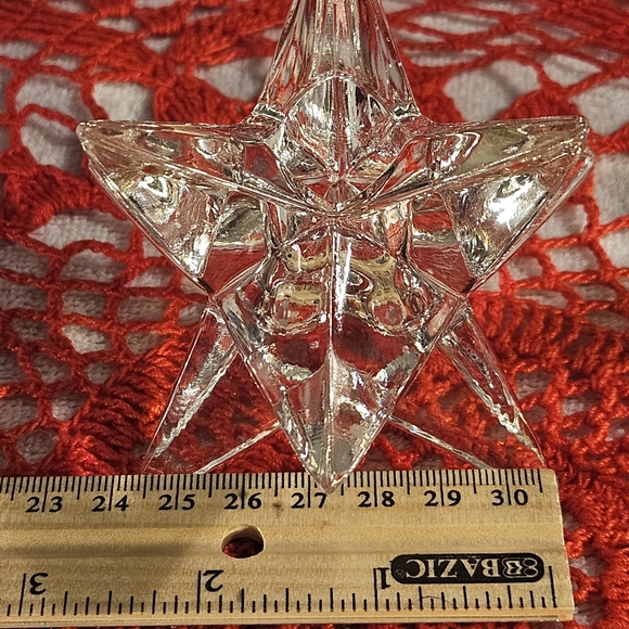 Vintage Set of Two Rosenthal Studio Lead Crystal Diamond Star Candle Holders - Picture 8 of 9